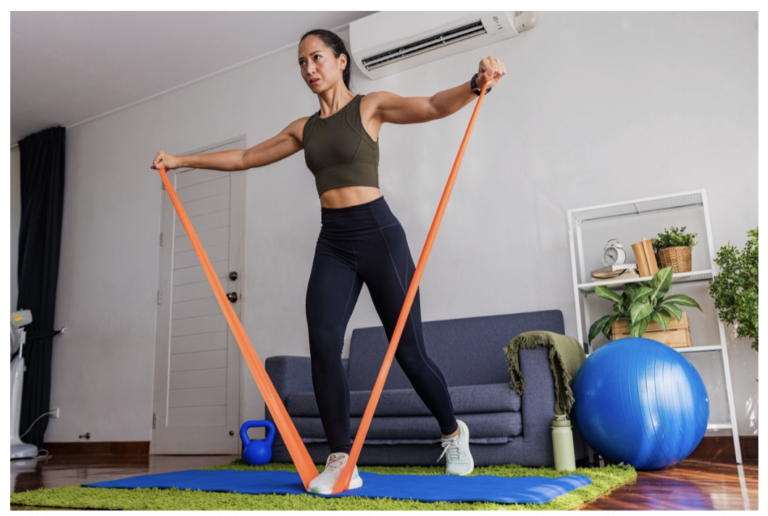 Home Workout using Resistance Bands